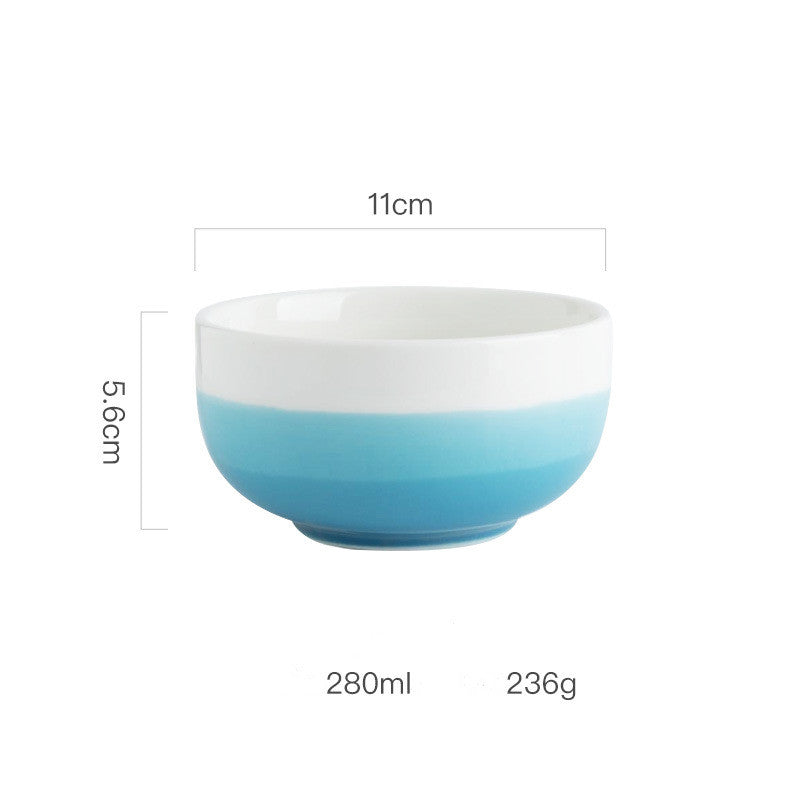 Modern Simple Ceramic Household Wash And Ink Gradual Color Soup Bowl - Mylovelyhomedecor - Home decor