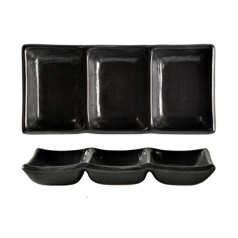 Three-compartment Ceramic Condiment Dish Tableware - Mylovelyhomedecor - Home decor