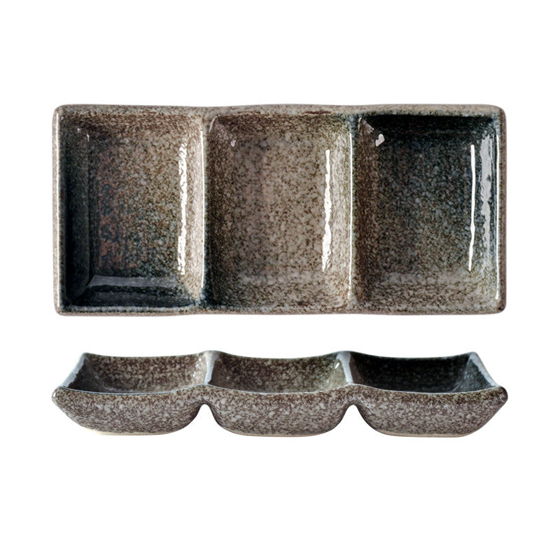 Three-compartment Ceramic Condiment Dish Tableware - Mylovelyhomedecor - Home decor