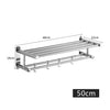 Stainless Steel Wall-Mounted Towel Rack Bathroom Hotel Holder Storage Shelf Home - Mylovelyhomedecor - Home decor