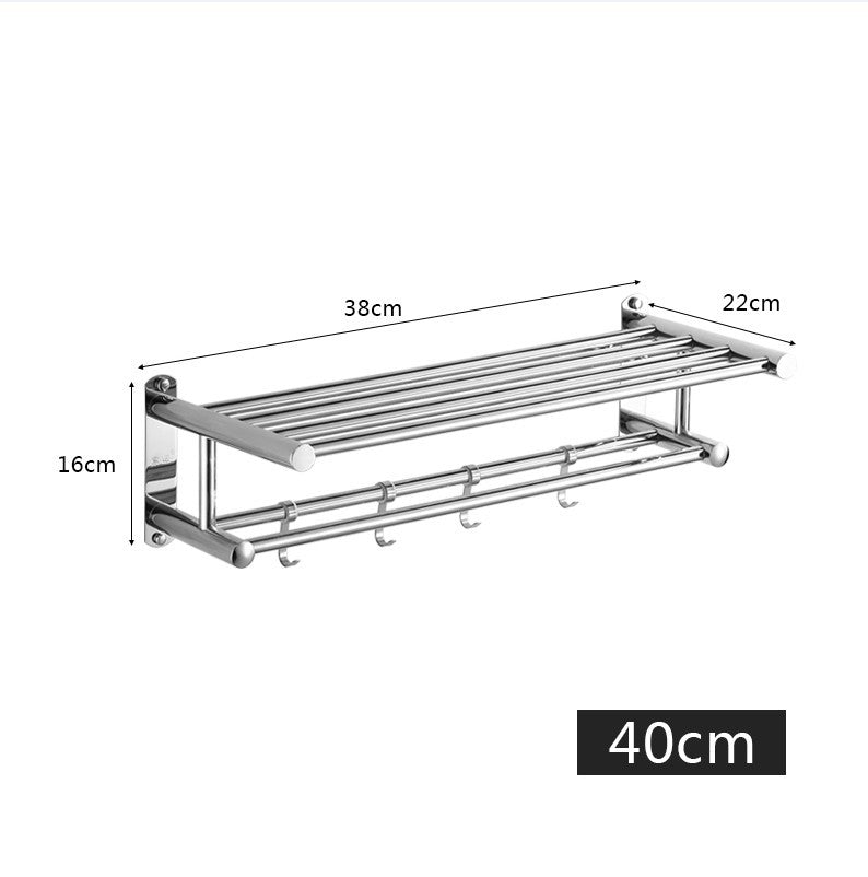 Stainless Steel Wall-Mounted Towel Rack Bathroom Hotel Holder Storage Shelf Home - Mylovelyhomedecor - Home decor