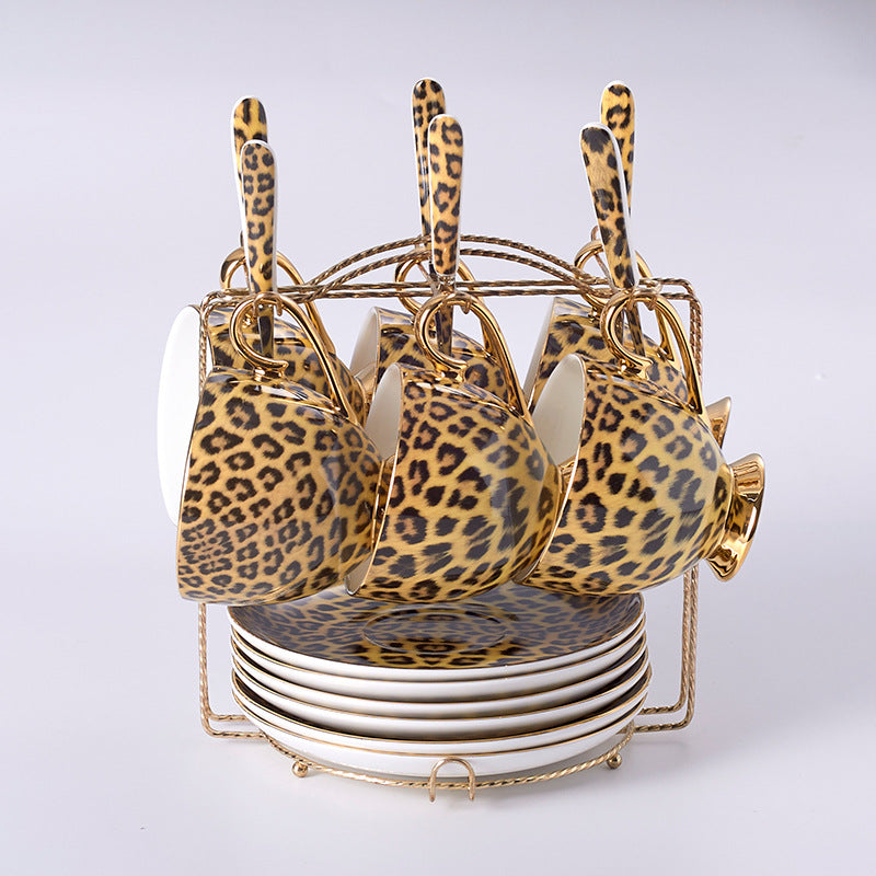 Porcelain Coffee Mugs and coffee cups Dinner Plate Sets Bone China Tableware Drinkware Leopard Luxury Designs New Arrival - Mylovelyhomedecor - Home decor