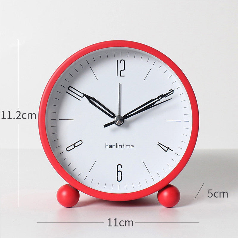 Small Alarm Clock Simple Creative Silent Student Bedside Bedroom Clock Personalized Clock Ornament Seat Clock Luminous Dormitory - Mylovelyhomedecor - Home decor