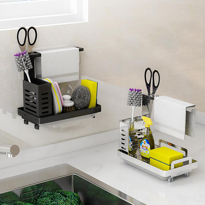 Kitchen Supplies Drain Basin Storage Towel Dishwashing Sink Dish Basin Countertop Window Sill Shelves - Mylovelyhomedecor - Home decor