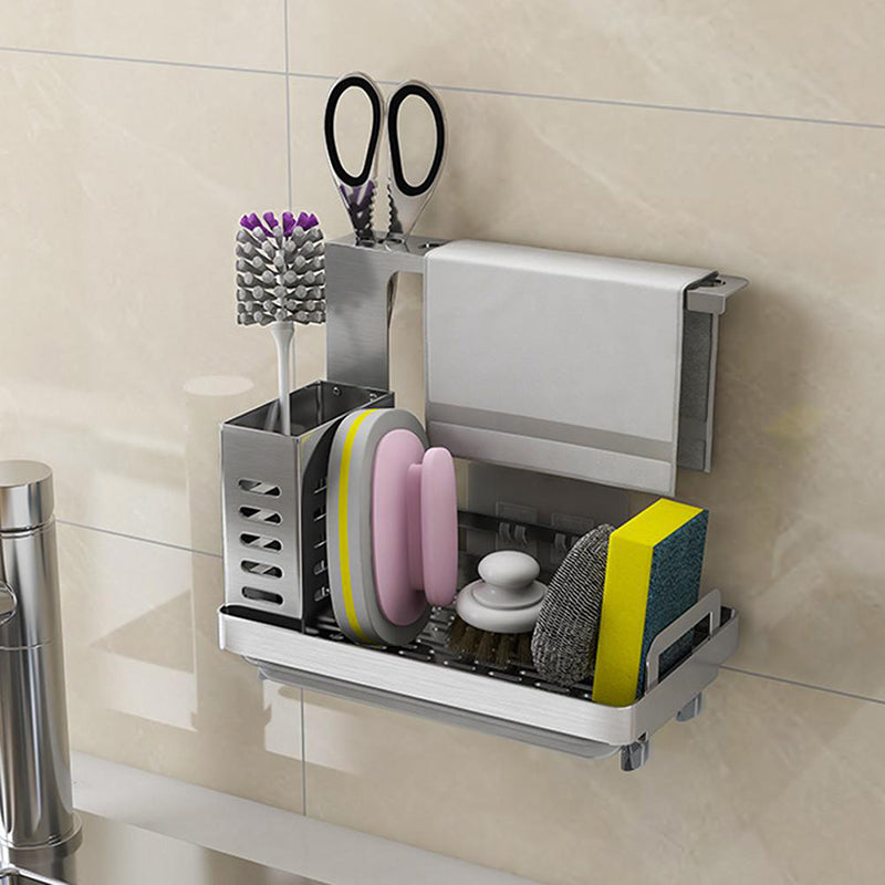 Kitchen Supplies Drain Basin Storage Towel Dishwashing Sink Dish Basin Countertop Window Sill Shelves - Mylovelyhomedecor - Home decor