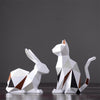 Modern Minimalist Geometric Animal Resin Crafts Ornaments Creative Home Living Room Desktop Soft Decorations