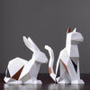 Modern Minimalist Geometric Animal Resin Crafts Ornaments Creative Home Living Room Desktop Soft Decorations