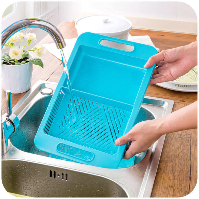 Multifunction Kitchen Chopping Blocks Sinks Drain Basket Cutting Board Vegetable Meat Tools Kitchen Accessories Chopping Board - Mylovelyhomedecor - Home decor