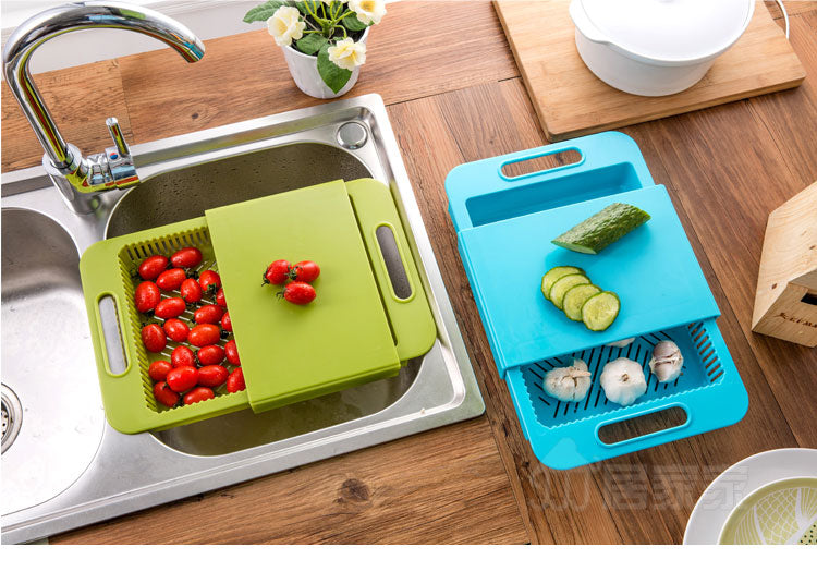 Multifunction Kitchen Chopping Blocks Sinks Drain Basket Cutting Board Vegetable Meat Tools Kitchen Accessories Chopping Board - Mylovelyhomedecor - Home decor
