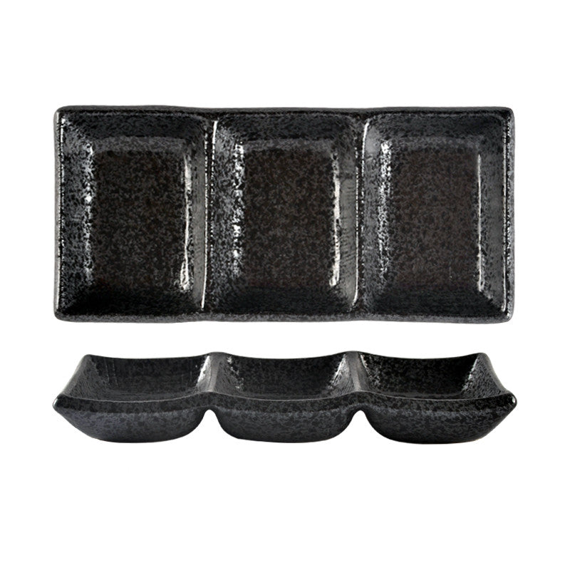 Three-compartment Ceramic Condiment Dish Tableware - Mylovelyhomedecor - Home decor