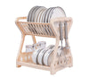 Kitchen Household Double-layer Dishes And Plastic Draining Multifunctional Floor Rack - Mylovelyhomedecor - Home decor