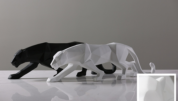 Modern Abstract Black Panther Sculpture - Mylovelyhomedecor - Home decor