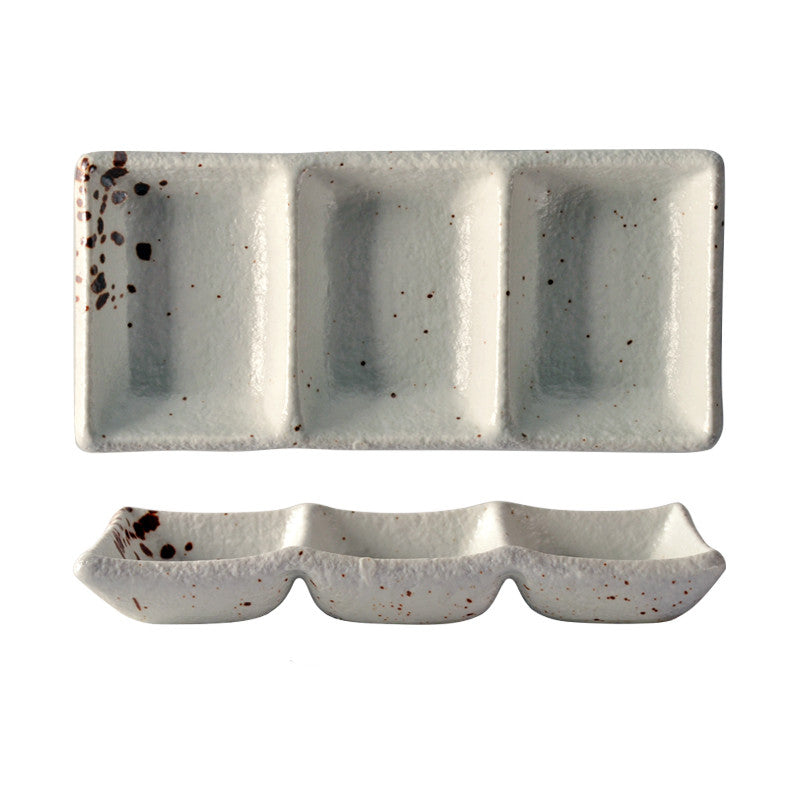 Three-compartment Ceramic Condiment Dish Tableware - Mylovelyhomedecor - Home decor