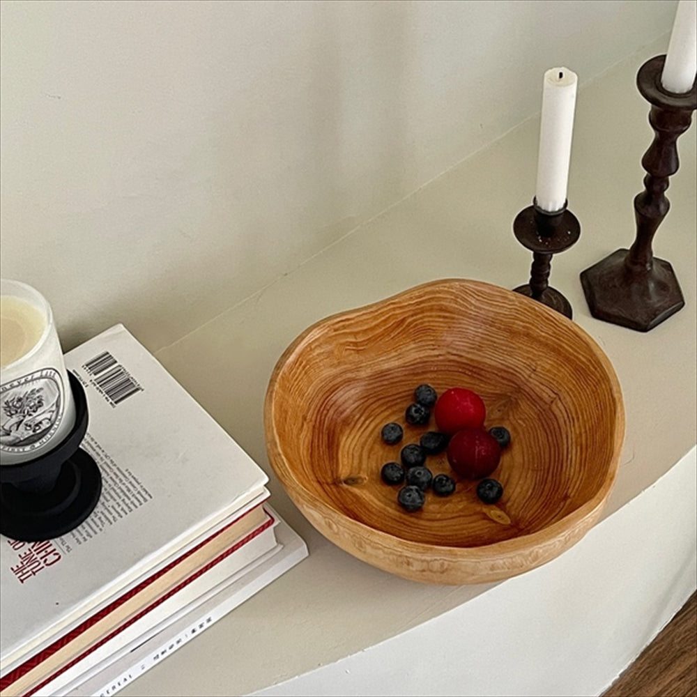 Solid Wood Fruit Plate Log Tableware - Mylovelyhomedecor - Home decor