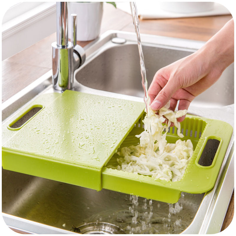 Multifunction Kitchen Chopping Blocks Sinks Drain Basket Cutting Board Vegetable Meat Tools Kitchen Accessories Chopping Board - Mylovelyhomedecor - Home decor