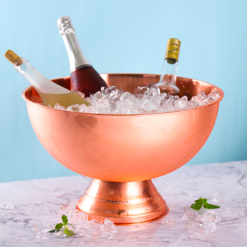 European Style Creative Stainless Steel Hand-held Insulated Ice Bucket With Lid - Mylovelyhomedecor - Home decor