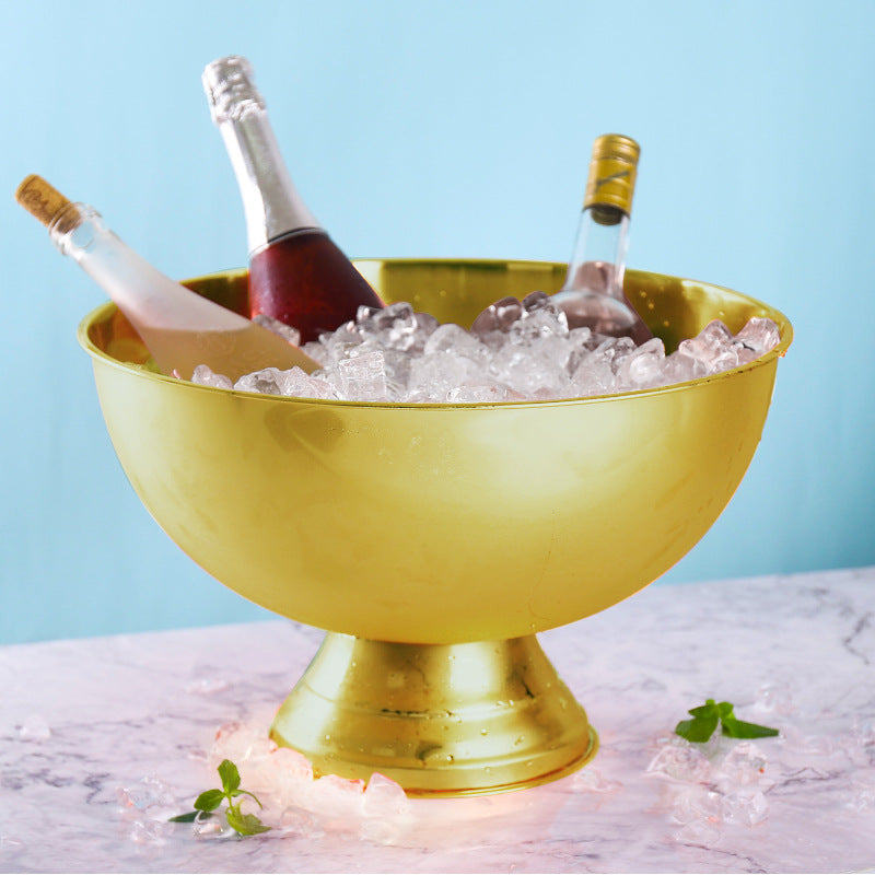 European Style Creative Stainless Steel Hand-held Insulated Ice Bucket With Lid - Mylovelyhomedecor - Home decor