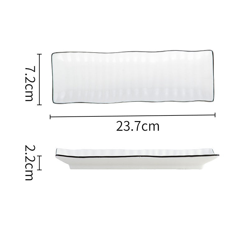 Rectangular Ceramic Sushi Plate Tableware - Mylovelyhomedecor - Home decor