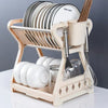 Kitchen Household Double-layer Dishes And Plastic Draining Multifunctional Floor Rack - Mylovelyhomedecor - Home decor