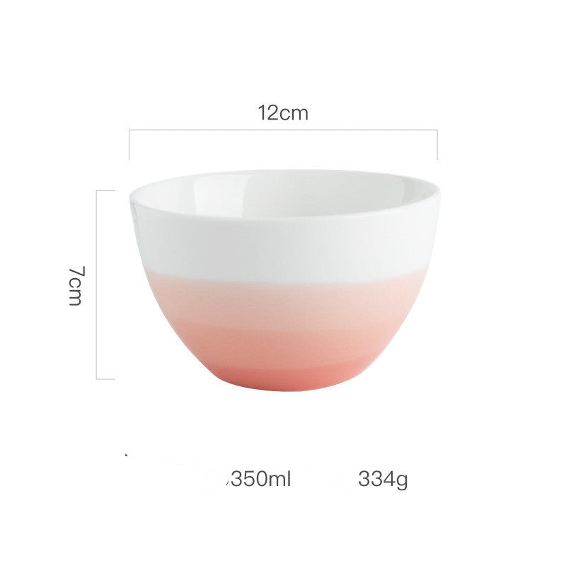 Modern Simple Ceramic Household Wash And Ink Gradual Color Soup Bowl - Mylovelyhomedecor - Home decor