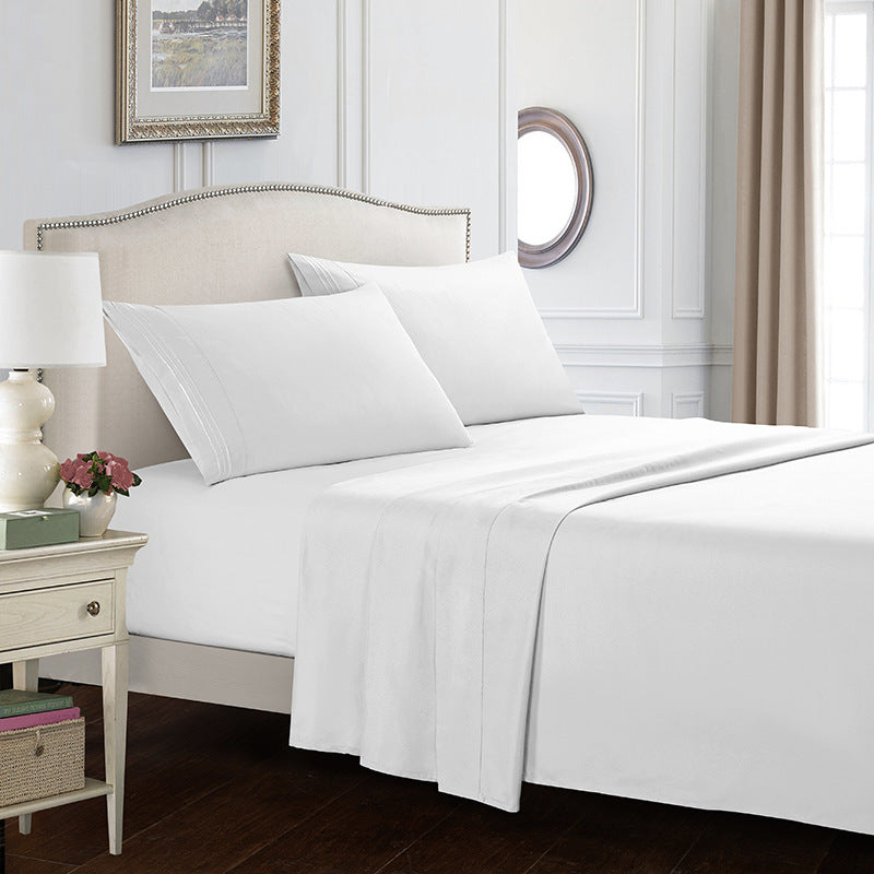 Four-piece Set Embroidered Solid Color Bed Goods - Mylovelyhomedecor - Home decor