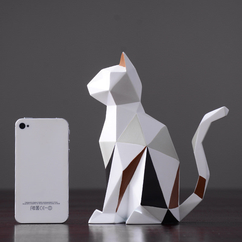 Modern Minimalist Geometric Animal Resin Crafts Ornaments Creative Home Living Room Desktop Soft Decorations