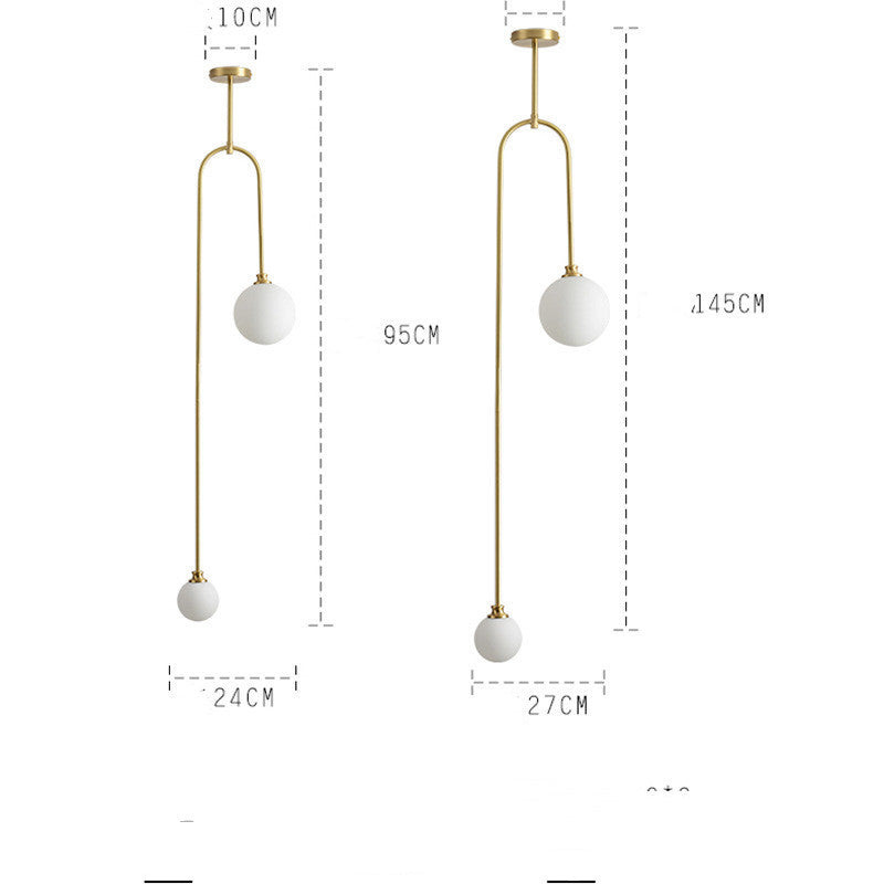 Nordic Minimalist Bedroom Bedside Chandelier Modern - Mylovelyhomedecor - Home decor